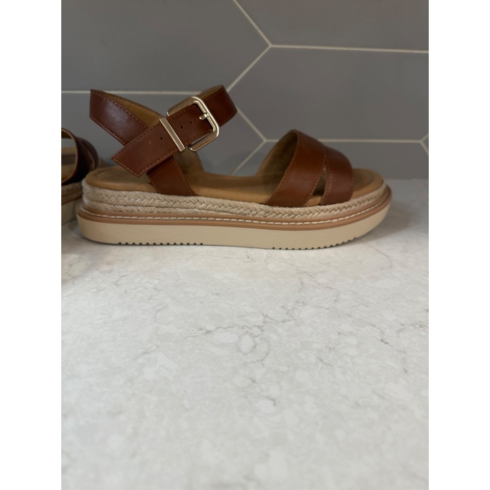 Crown Vintage Kittal Platform Sandals Dark Elm Brown Espadrille Flatform 8M